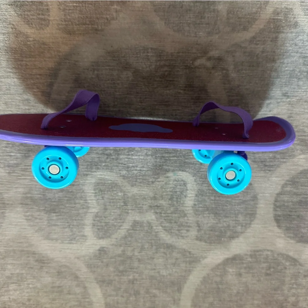 Build A Bear skateboard purple w pink glitter